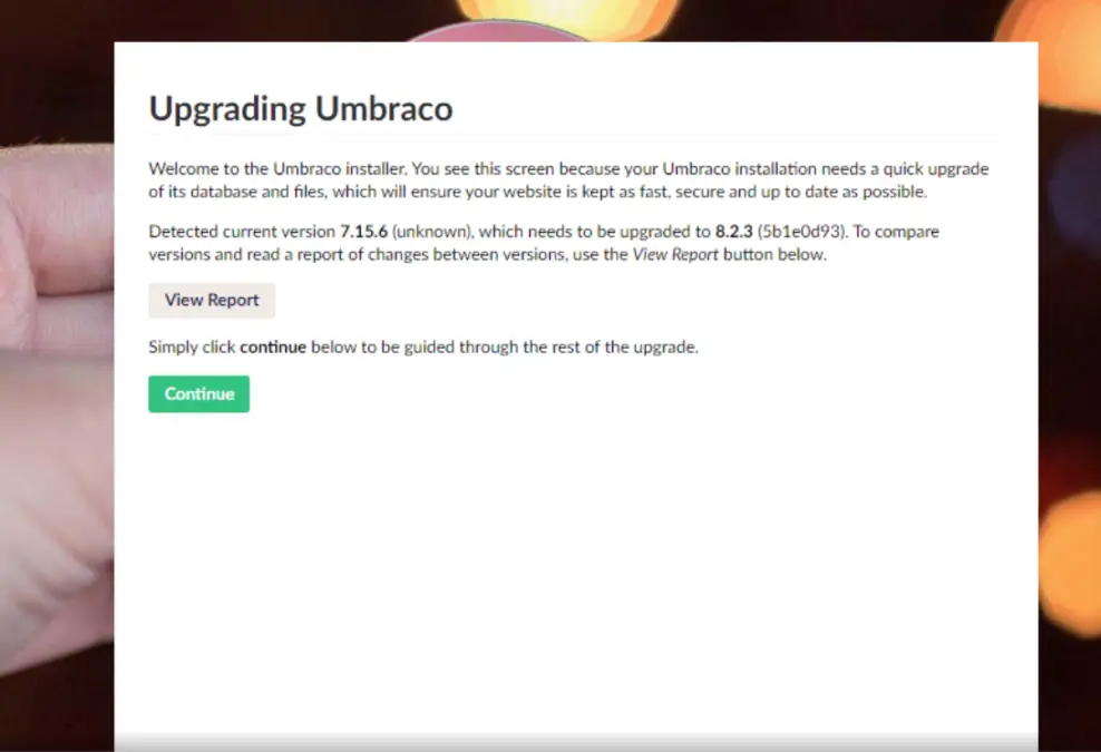Upgrade Umbraco Success