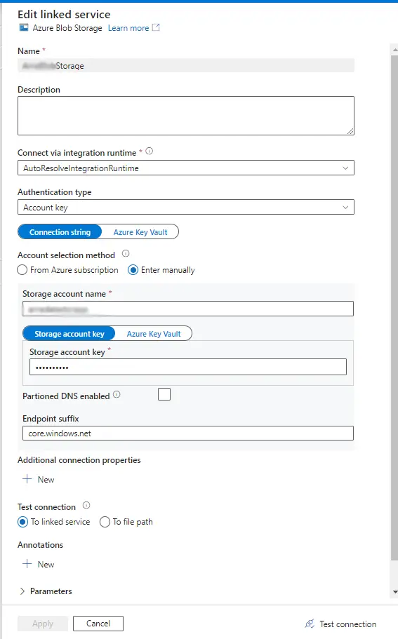 Add Link Service Of Blob
