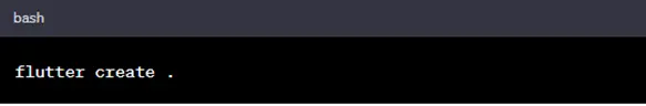 Bash Flutter Create