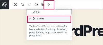 block selection tool