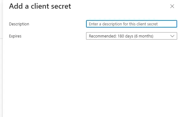 Create New Client Secret