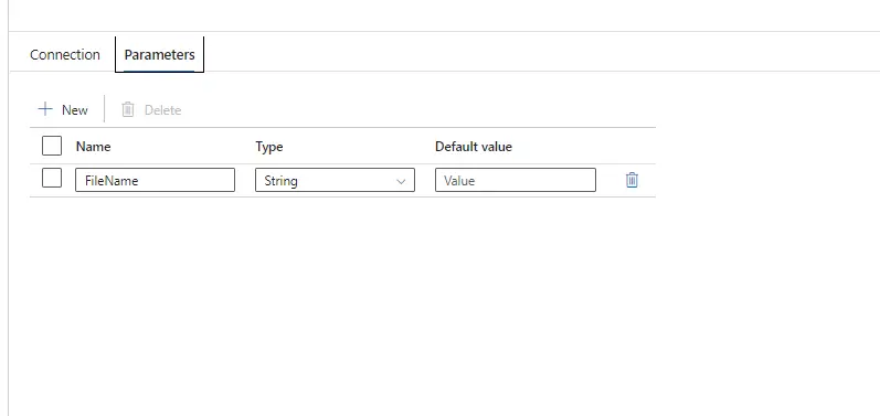 Data Set Add Parameter