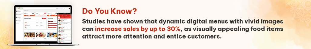 digital menu with vivid images can increase sales by upto 30 percentage