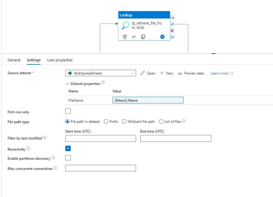 Excel Data Set Lookup Dataset