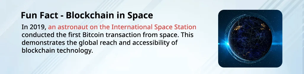 fun fact blockchain in space
