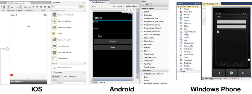iOS vs Android vs Windows UI Framework ios vs android vs windows ui framework