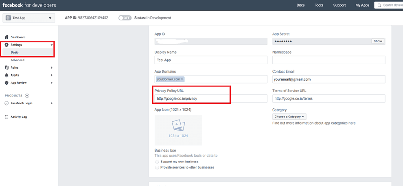 Adding Client ID and Client Secret for Facebook Login