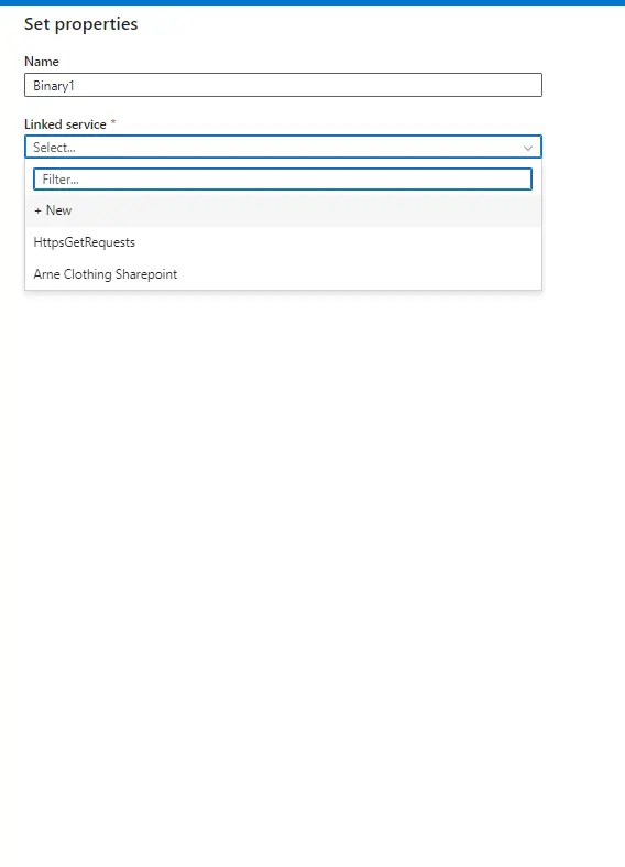 Select New Link Service