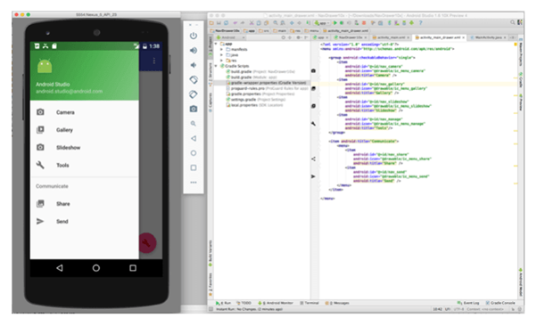 start developing android app