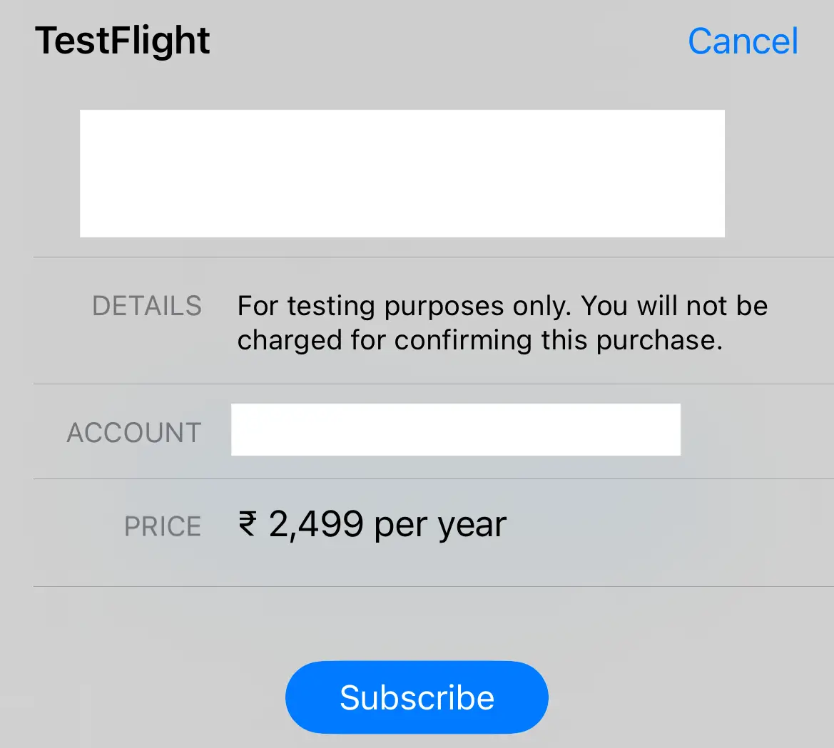 Testflight Purchase Plan Testing