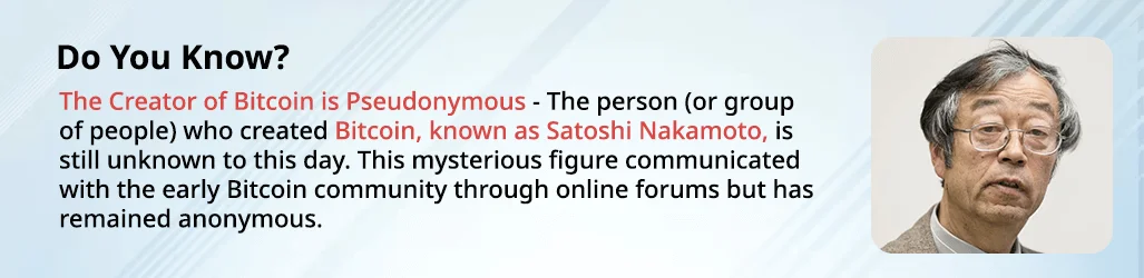 the creator of bitcoin is pseudonymous