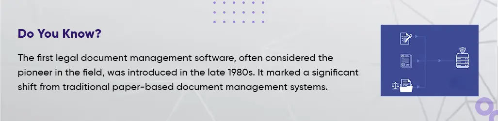 the first legal document management software, often considered the