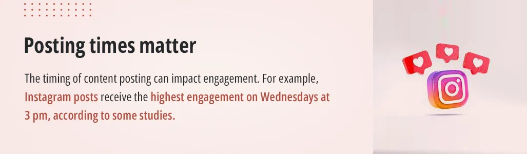 the timing of content posting can impact engagement