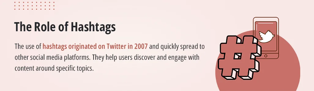 the use of hashtags originated on twitter in 2007 and quickly spread to other social media platforms