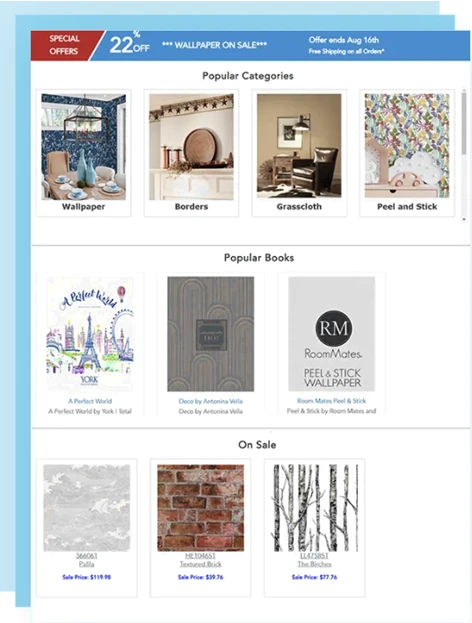 Wallpaper eCommerce Website Home Decor Portal