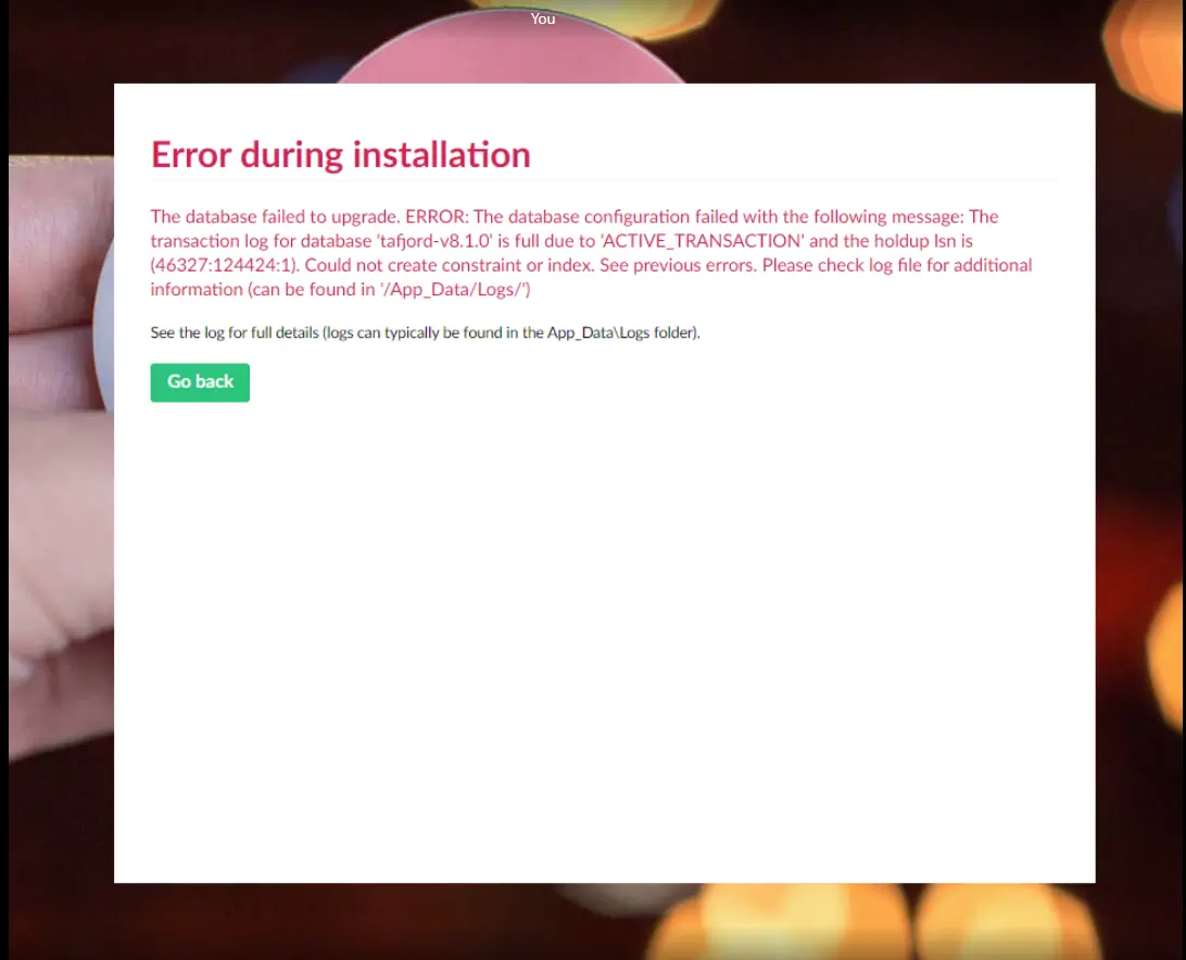 Transaction Error