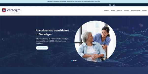 veradigm website screen shot