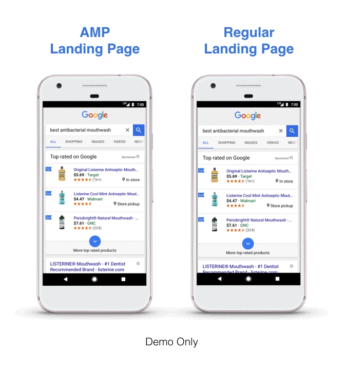AMP Performance vs Regular Landing Page amp performance vs regular landing page