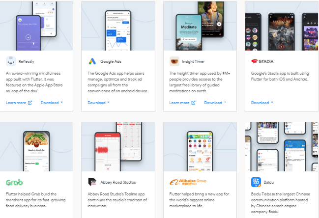 build flutter apps
