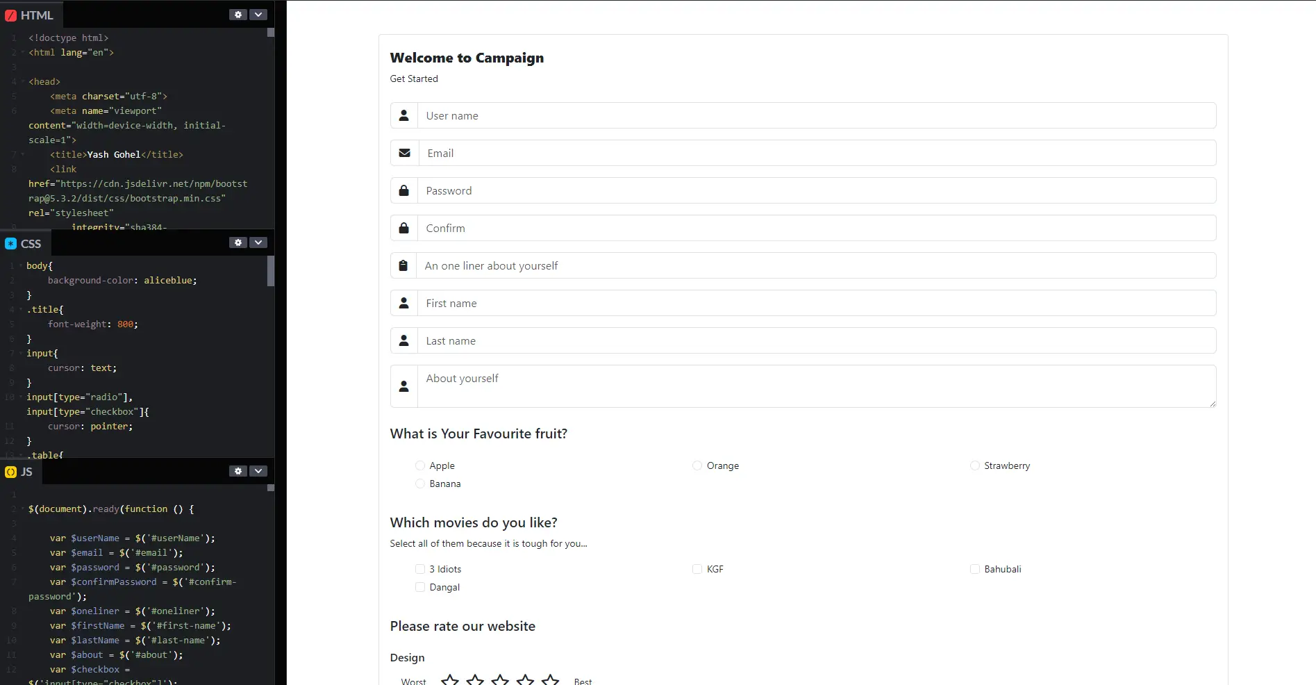 Codepen Prototyping