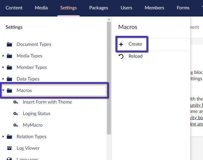 create a macro
