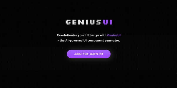 genius ui home page of screen shot