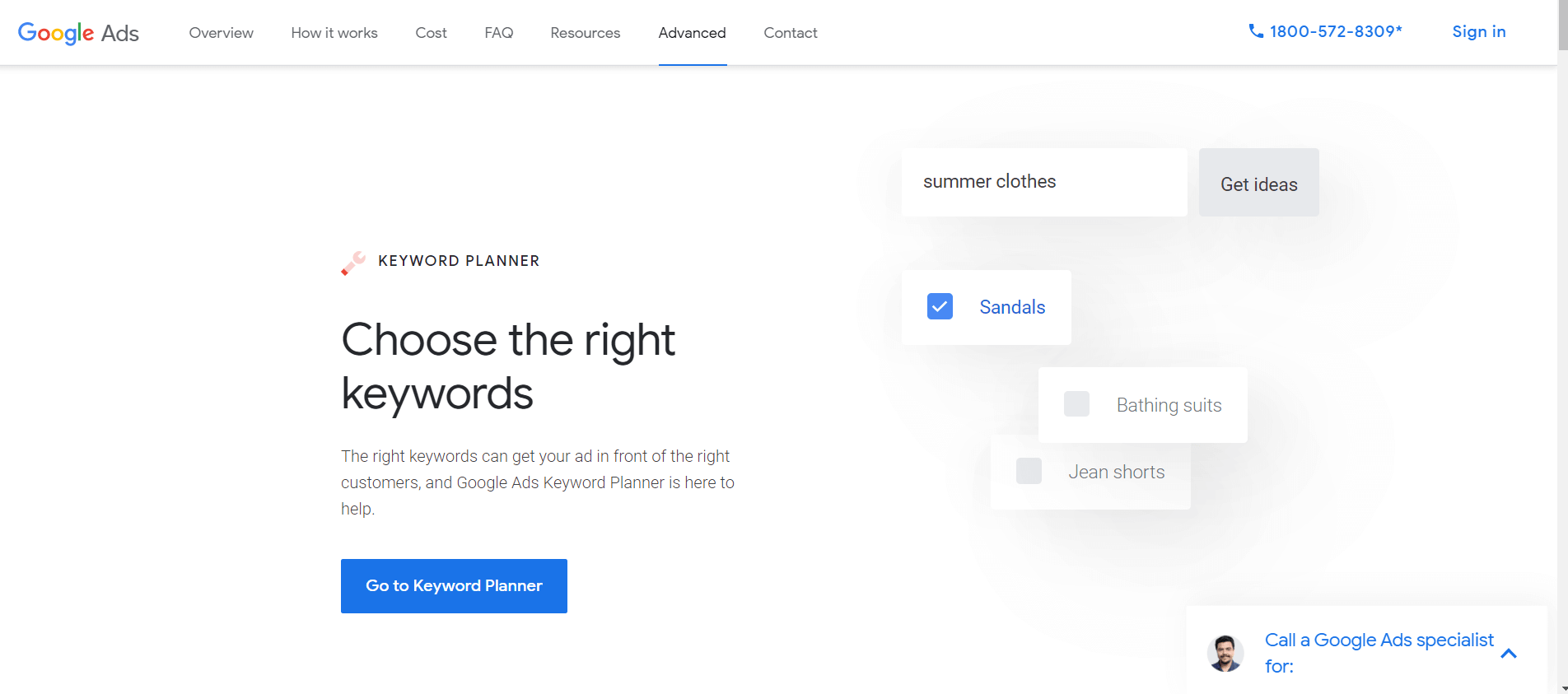 google keyword planner
