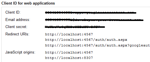 Google plus API Client ID