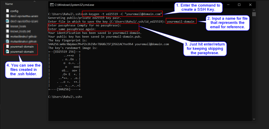key in ssh folder