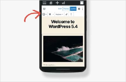 block toolbar on mobile screens