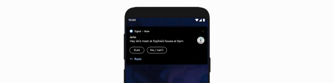 Smart Reply in All Messaging Apps android 10 smart reply features