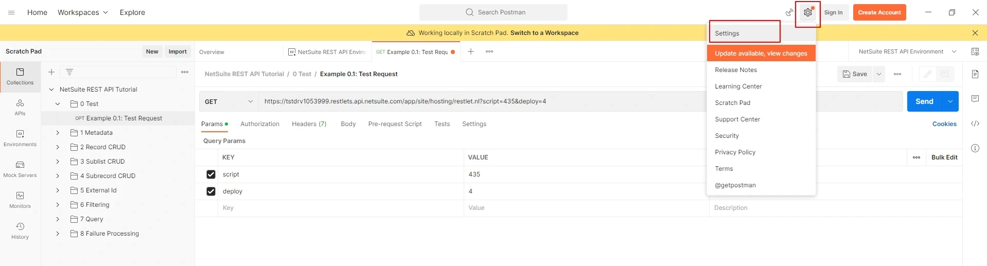 netsuite settings
