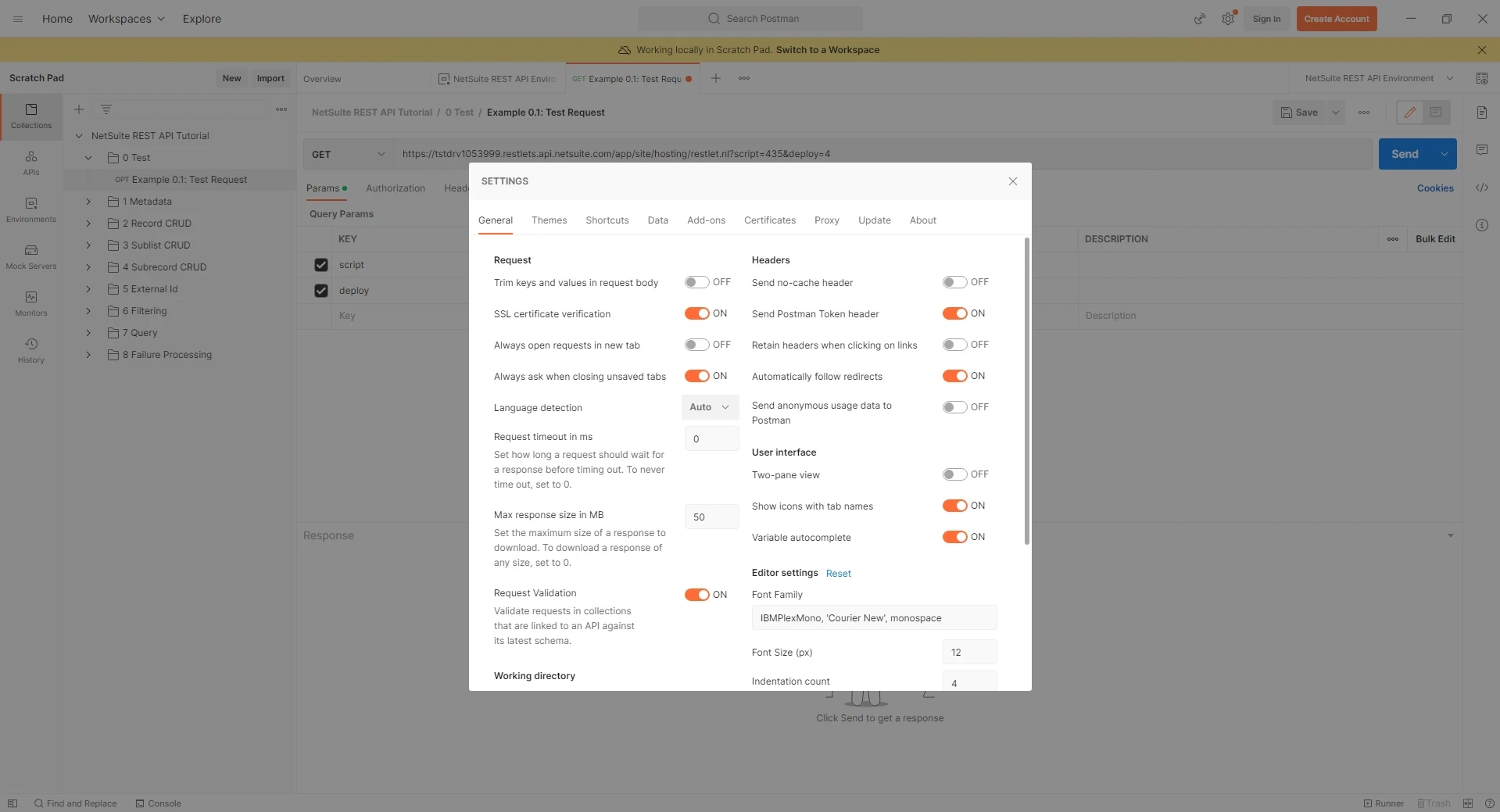 netsuite setting