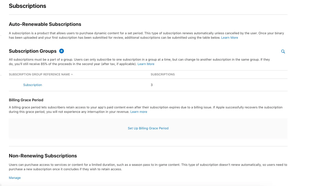 Subscription Groups