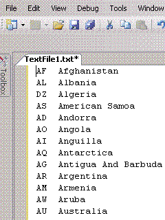 Visual Studio Text File