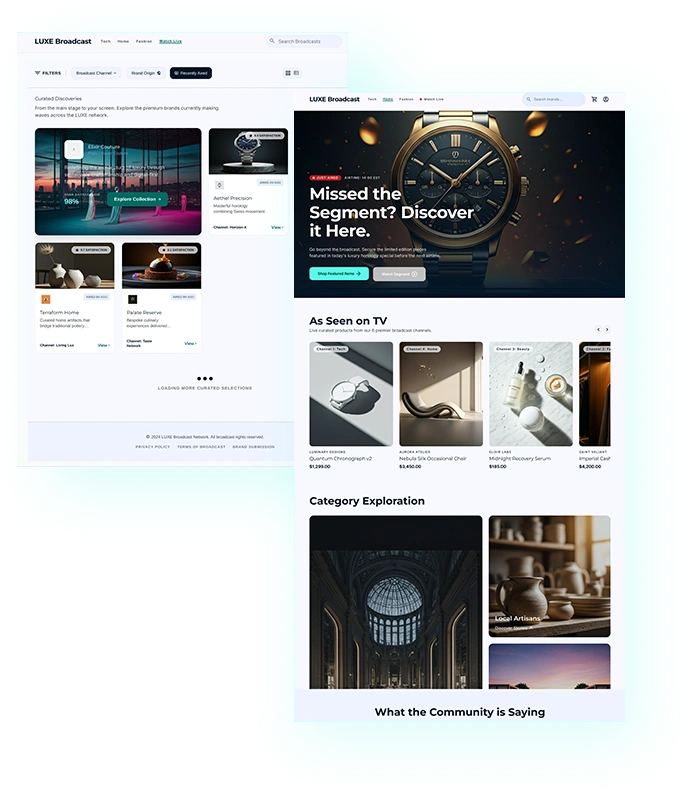 solution brand discovery product showcase web platform