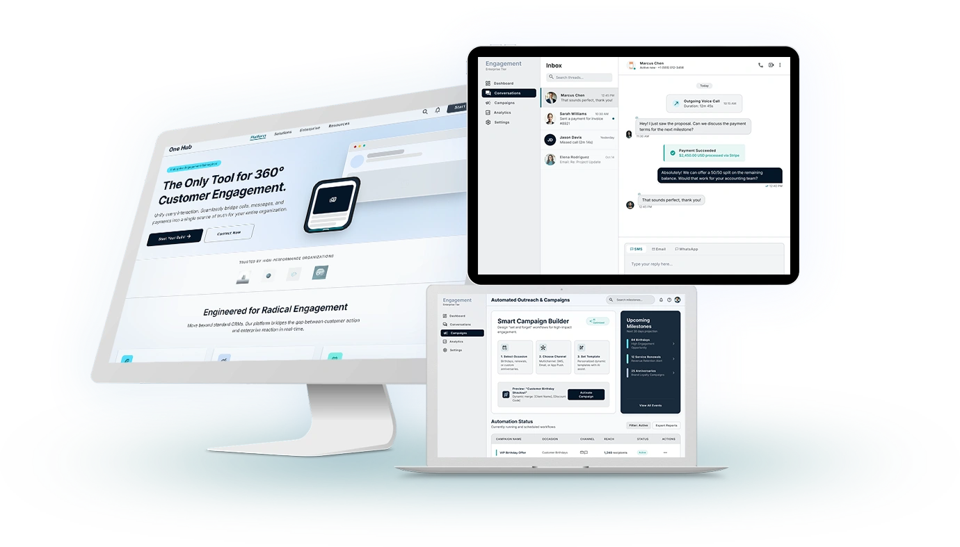 main client engagement web platform