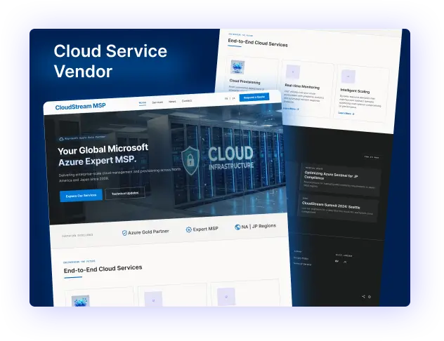 cloud service vendor corporate website