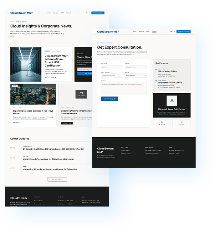 solution cloud service vendor corporate website