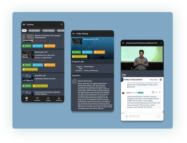 corporate learning webinar mobile app requirement