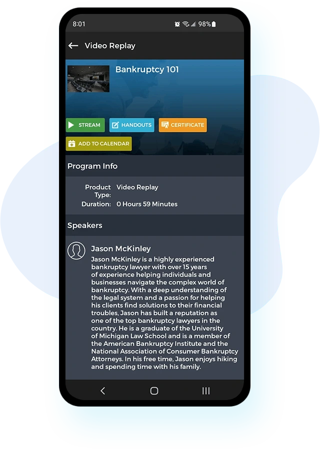 corporate learning webinar mobile app technology