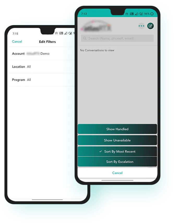 user form in chatbot mobile app