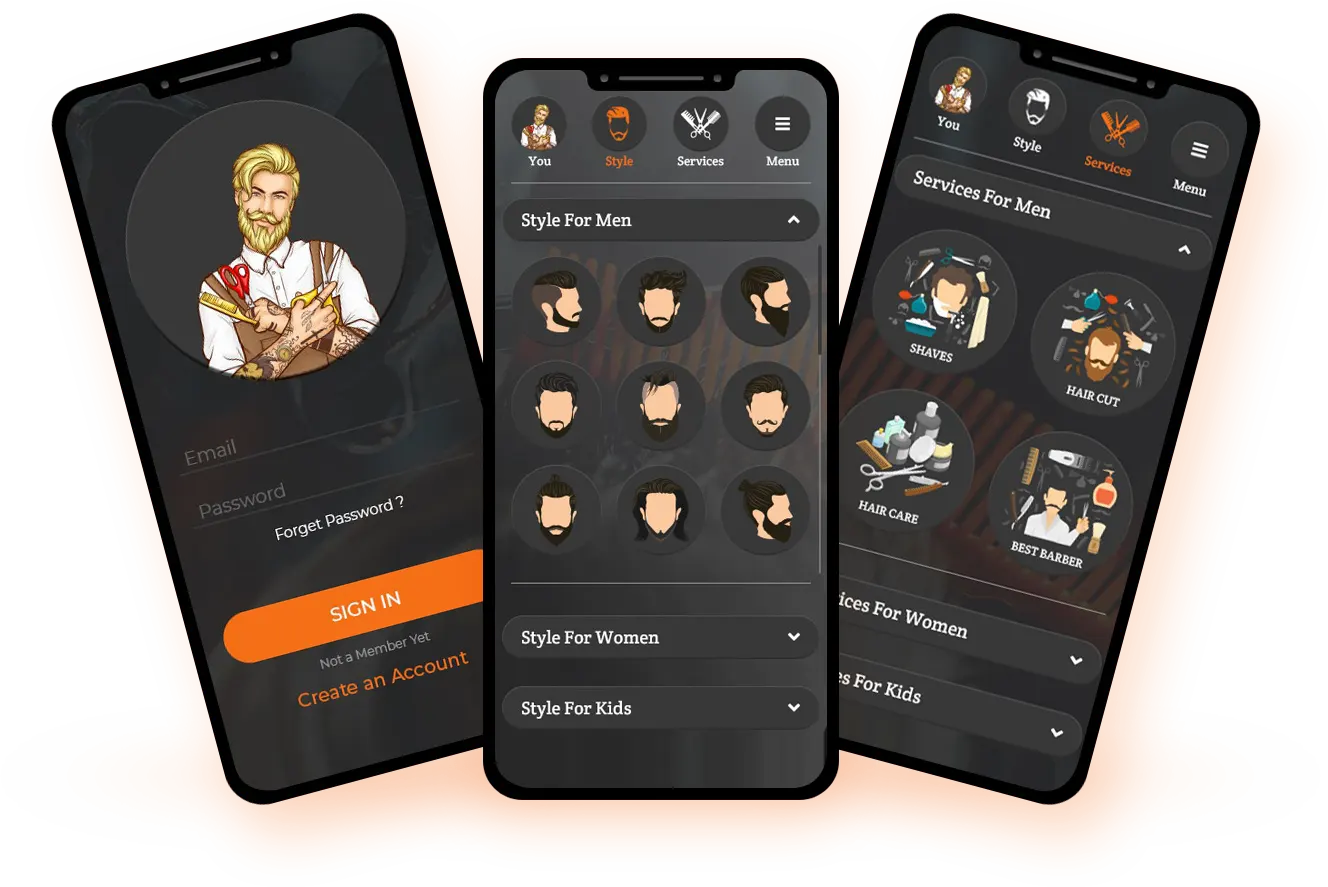 hair salon mobile application