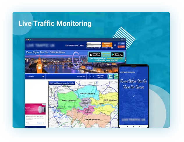 ios mobile app for live traffic