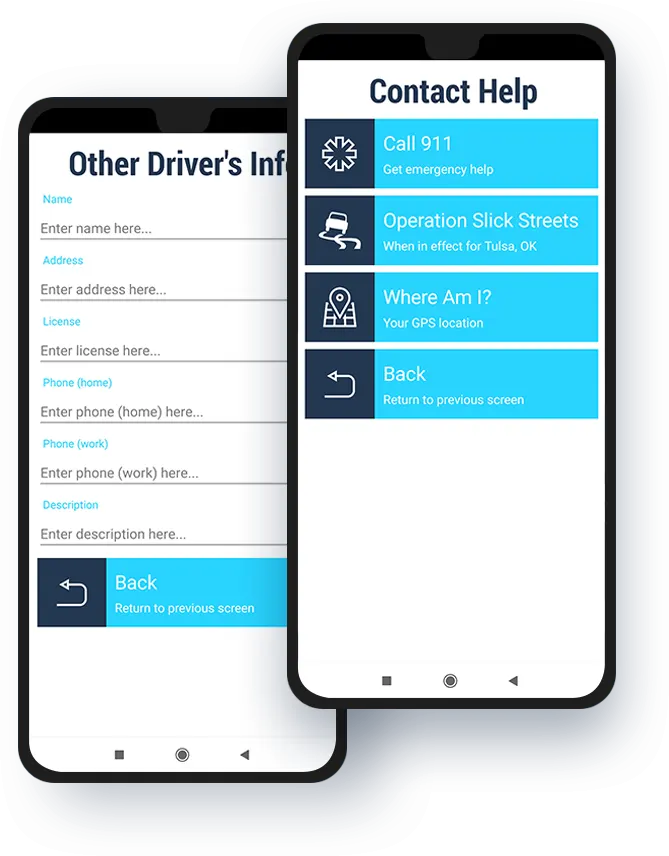 mobile app driver info view