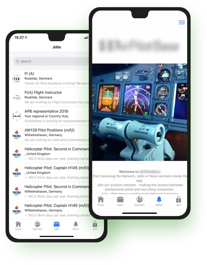 aviation job mobile app pilots list