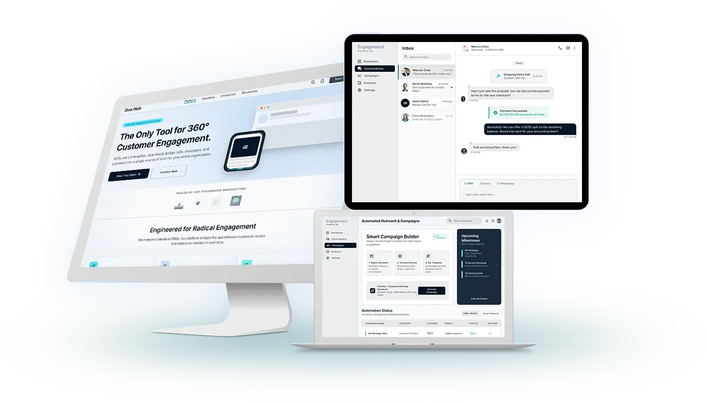 main client engagement web platform