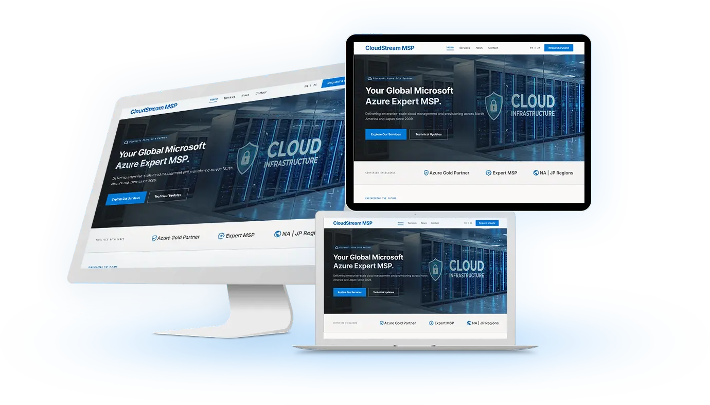 main cloud service vendor corporate website