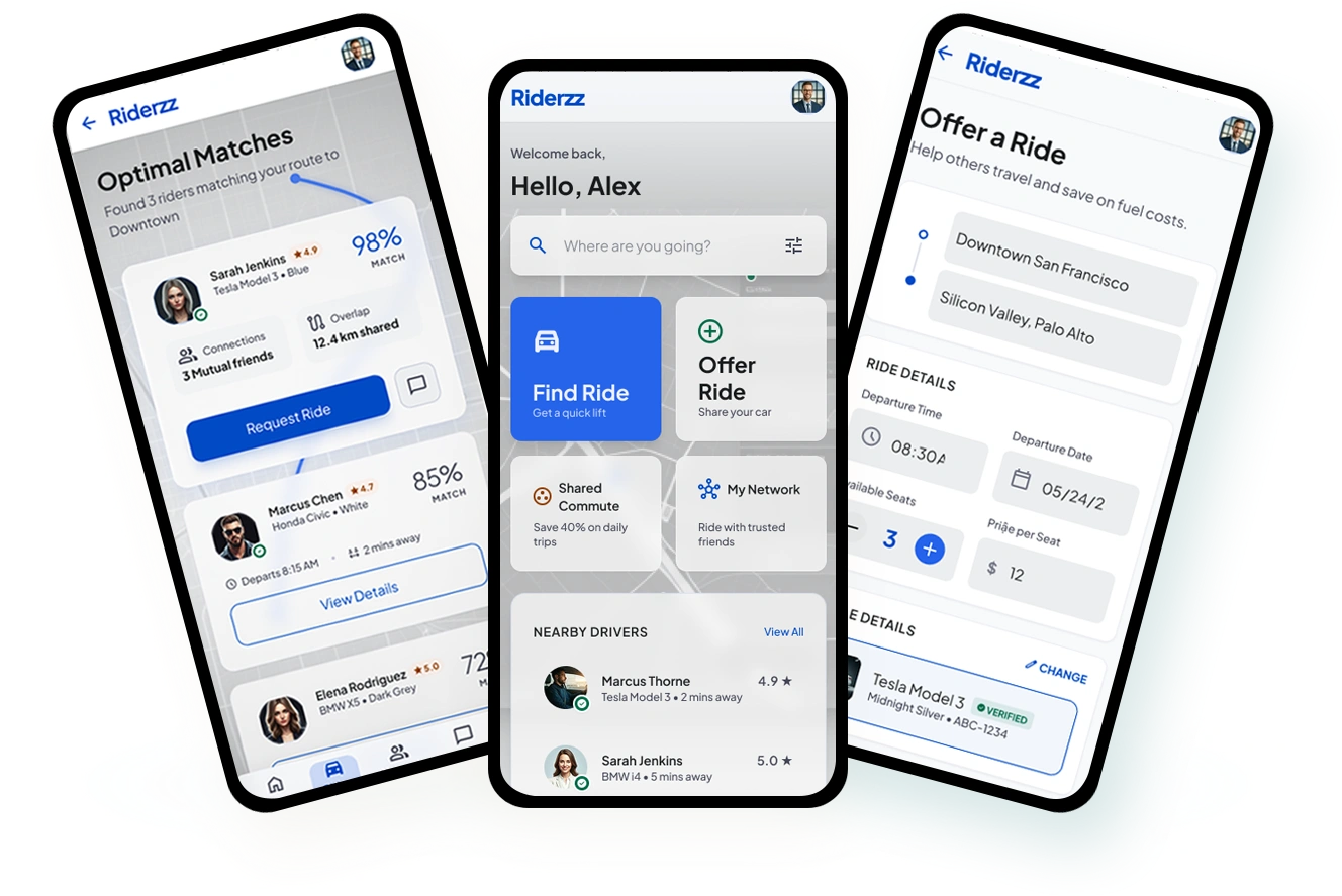 main ride-sharing mobility mobile app