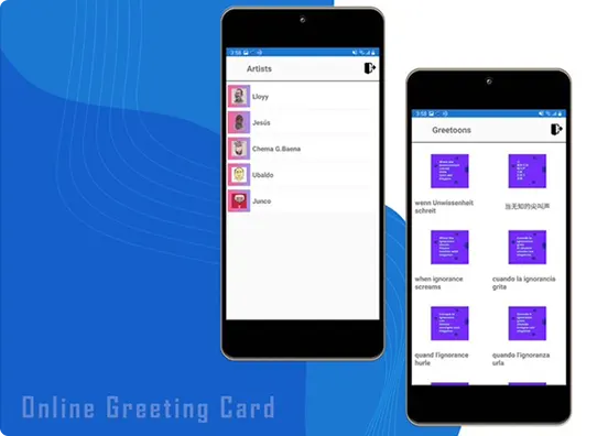 Mobile app development for greeting card